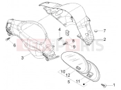 Speedometers kms.-handlebar cover - Piaggio Fly 50 4T