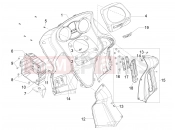 APRILIA SRV 850 Front glove-box - Knee-guard panel