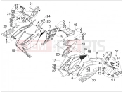 APRILIA SRV 850 Central cover - Footrests