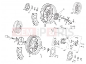 Front and rear wheels - Derbi Atlantis 50 2T Bullet 2010