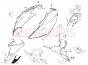 Rear cover - Splash guard - Derbi Atlantis 50 2T Bullet 2011