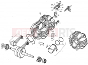 Cylinder - Head - Piston - Derbi Variant Courier 50 1998