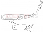 Exhaust unit - Derbi Variant Courier 50 1998