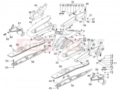 Central cover - Footrests - Gilera Nexus 250 2007