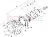 Cylinder-piston-wrist pin unit - Gilera Nexus 250 2007