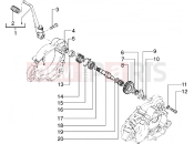 Starting shaft - Gilera RK 50