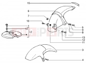 gilera Runner 125 VX 4T Front and rear mudguard