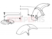 Front and rear mudguard - Gilera Runner 50 Purejet