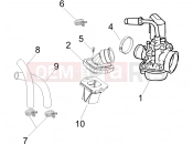 gilera 2016 Runner 50 SP Carburettor, assembly - Union pipe
