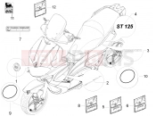gilera 2009 Runner 125 ST 4T Plates - Emblems