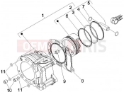 gilera 2009 Runner 200 ST 4T Cylinder-piston-wrist pin unit