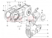 GILERA Runner 125 VX 4T Crankcase cover - Crankcase cooling