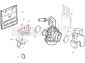 gilera 2006 Stalker 50 Carburettor, assembly - Union pipe
