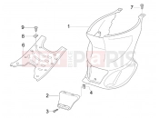 Central cover - Footrests - Gilera Stalker 50 Special Edition 2007