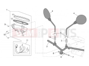 APRILIA SCARABEO 2004 Scarabeo 50 Ditech FRAME » Handlebar - Dashboard