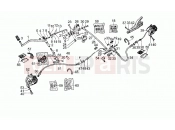 Front LH/rear brake system - Motoguzzi SP 1000 1982