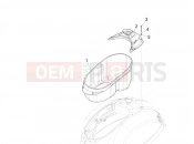 vespa GTS 300 4V ie ABS (USA) Helmet huosing - Undersaddle