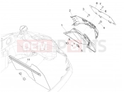 vespa GTS 300 4V ie ABS (USA) Rear cover - Splash guard
