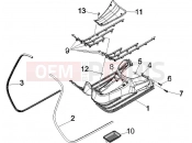 vespa GTV 300 / GTV 300 Touring 4V ie (USA) Central cover - Footrests