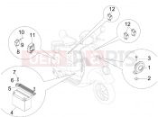 vespa GTV 300 / GTV 300 Touring 4V ie (USA) Remote control switches - Battery - Horn