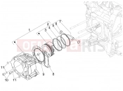 vespa GTV 300 / GTV 300 Touring 4V ie (USA) Cylinder-piston-wrist pin unit