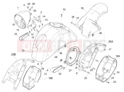 vespa GTV 300 / GTV 300 Touring 4V ie (USA) Wheel huosing - Mudguard