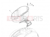 vespa GTV 300 / GTV 300 Touring 4V ie (USA) Helmet huosing - Undersaddle