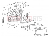 vespa GTS 300 Super Sport ie Front glove-box - Knee-guard panel