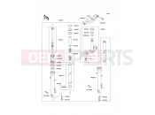 Front Fork - Kawasaki GPZ500S (EX500-E3) 1996