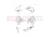 KAWASAKI NINJA ZX-9R (ZX900-D1) Decals(Red)