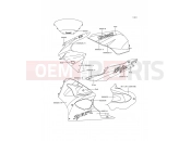 KAWASAKI NINJA ZX-6R (ZX600-G2) Decals(Red/Gray)