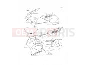 KAWASAKI NINJA ZX-6R (ZX600-H2) Decals(Red/Gray)