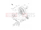 Rear Hub - Kawasaki ER-6f ABS (EX650D9F) 2009