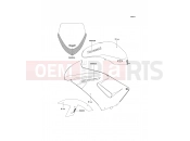 Decals(Blue) - Kawasaki ER-6f ABS (EX650B7F) 2007