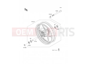 Front Hub - Kawasaki VERSYS (KLE650B7F) 2007