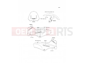 Decals(Silver) - Kawasaki VERSYS (KLE650B7F) 2007