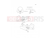 Decals(Green)(Orange)(Gray) - Kawasaki VERSYS (KLE650B7F) 2007