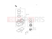 Cylinder/Piston(s) - Kawasaki ER-5 (ER500-B4) 2000