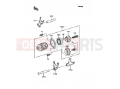 Gear Change Drum/Shift Fork(s) - Kawasaki KDX200 (KDX200-C2) 1987