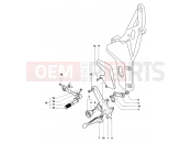 Footrest Assembly Left - MV Agusta 2006-2007 F4 1000R 1+1