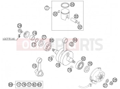 CRANKSHAFT, PISTON - KTM 85 SX (6001D8) [EU] 2004