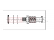 Polaris 2008 LEV GEM - E2/E4/E6/ES/EL/ELXD DRIVE LINE | DRIVE LINE, KIT, INPUT SHAFT - e2/e4/eS/eL (49GEMDRIVELINE11INPUTSHAFT)
