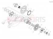 REAR WHEEL SPINDLE [MOD:PANV2] - Ducati Superbike Panigale V2 2020