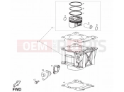 Cylinder - Piston - Derbi Terra 125 2011