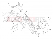 Rear cover - Splash guard - Piaggio Beverly 300 IE ABS (APAC) 2019