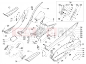 PIAGGIO MP3 500 MAXI Sport ABS Central cover - Footrests