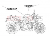 TRIUMPH SPEED TRIPLE 461332 > 735437 Decals 657552