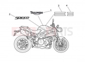 TRIUMPH SPEED TRIPLE 461332 > 735437 Decals - ABS Special Edition