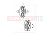 TRIUMPH BONNEVILLE T100 Black Wheels Kit