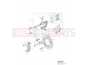 Rear Brake Caliper & Disc - Triumph TIGER 885i 71699 > 124105 2000